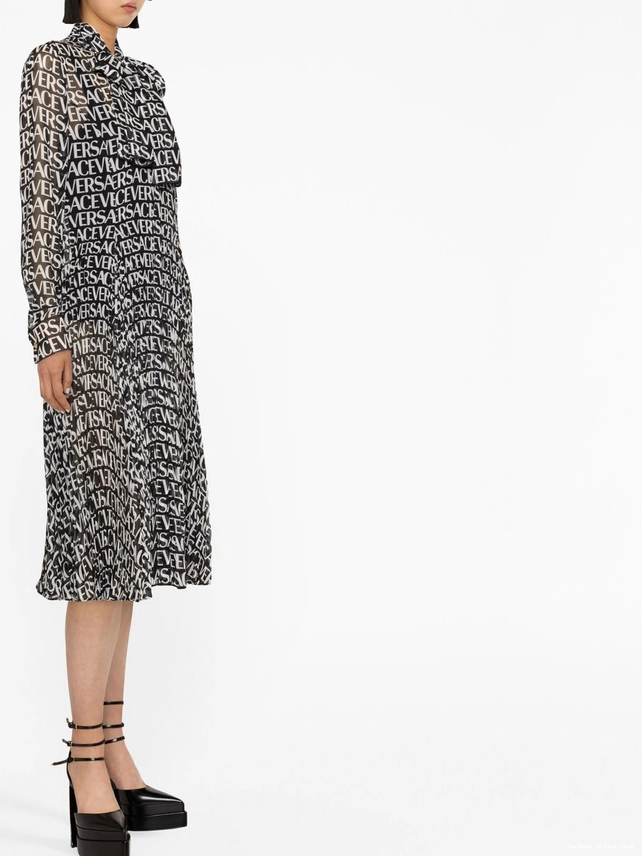 Affordable shirtdress logo-print Women silk Versace 0810